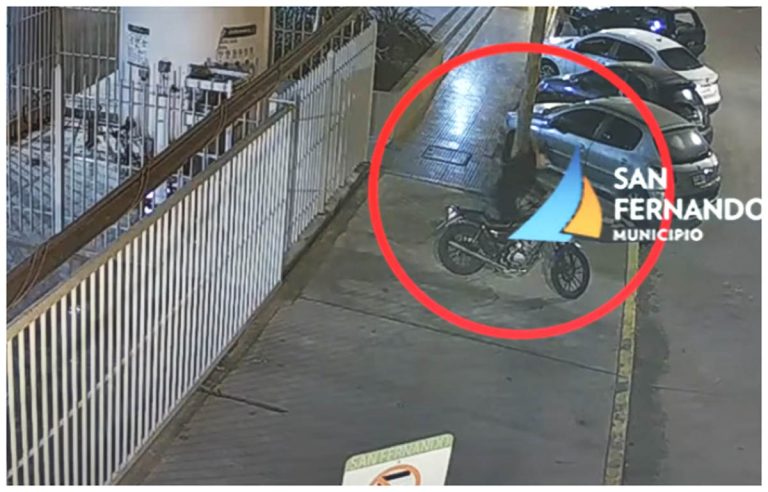 San Fernando:  Las Cámaras permitieron detener a un delincuente que robó una moto